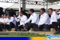 Caption: Menteri Imipas (Agus Andrianto) tengah menyampaikan motivasinya kepada warga binaan Rutan Cipinang. 