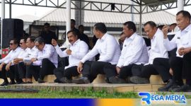 Caption: Menteri Imipas (Agus Andrianto) tengah menyampaikan motivasinya kepada warga binaan Rutan Cipinang. 