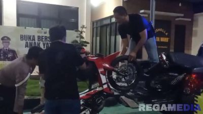 Polsek Sokobanah Kandangkan Tiga Motor Balap Liar