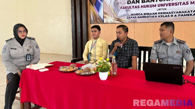 Caption: berlangsungnya penyuluhan hukum kepada warga binaan Lapas Narkotika Kelas IIA Pamekasan. 