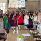 Caption: BPJS Ketenagakerjaan Cabang Madura pose bersama dengan agen BRILink se-Kabupaten Bangakalan, The Sky Cafe and Resto. 