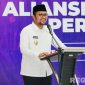 Caption: Wakil Bupati Sampang (Ra Mahfud) saat sambutan dalam acara pengukuhan Aliansi Jurnalis Sampang  periode 2025-2027, (sumber foto, Diskominfo Sampang). 