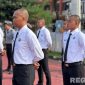 Captiom: tujuh CPNS baru saat mengikuti apel di halaman kantor Lapas Narkotika Pamekasan, (foto istimewa). 