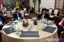 Caption: Bupati Pamekasan KH.Kholilurrahman saat menemui Kalapas Kelas IIA Pamekasan dan Kalapas Narkotika, di Pendopo Ronggosukowati. 