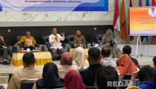 Caption: Bupati Gorontalo Utara Thariq Modanggu, tengah memaparkan Agenda 100 Hari Kerja Pemerintahan 
