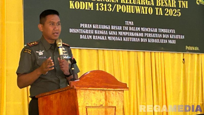 Caption: Dandim 1313 Pohuwato, Letkol Inf Madiyan Surya, (dok. regamedianews). 