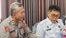 Caption: Kasubbagkerma Bagops Polres Pamekasan, AKP Subroto (kiri), dan Kasi Kamtib Lapas Narkotika Pamekasan, I Ketut Ardiyasa (kanan). 