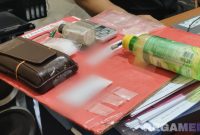 Caption: barang bukti yang diamankan Sat Resnarkoba Polres Bangkalan, saat menggerebek enam pelaku narkoba, (dok. regamedianews). 