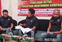 Caption: tiga calon Ketua PWS Periode 2025-2027 bersanding saat Musker Ke-VI, (dok. regamedianews). 