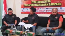 Caption: tiga calon Ketua PWS Periode 2025-2027 bersanding saat Musker Ke-VI, (dok. regamedianews). 