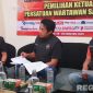 Caption: tiga calon Ketua PWS Periode 2025-2027 bersanding saat Musker Ke-VI, (dok. regamedianews). 