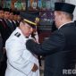 Caption: prosesi pelantikan sejumlah pejabat eselon III dan IV Pemkab Sampang oleh Bupati H Slamet Junaidi, (sumber foto: Diskominfo Sampang). 