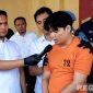Caption: konferensi pers, polisi interogasi langsung Alvi Maulana tersangka pembunuhan Tiara. 