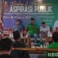 Caption: Ketua Fraksi PKB DPRD Pamekasan, Moh Faridi, sampaikan arahannya saat gelar serap aspirasi bersama aktivis, (dok. regamedianews). 