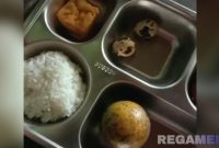 Caption: potongan video viral, tampak menu program MBG di wilayah Camplong Sampang Madura, (dok. regamedianews). 