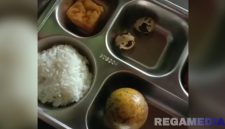 Caption: potongan video viral, tampak menu program MBG di wilayah Camplong Sampang Madura, (dok. regamedianews). 