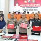 Caption: konferensi pers, Polres Pamekasan tunjukkan para tersangka dan barang bukti hasil Operasi Tumpas Narkoba, (dok. regamedianews). 