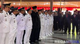 Caption: suasana sebelum berlangsungnya pengambilan sumpah jabatan pejabat, di Pendopo Agung Bangkalan, (dok. regamedianews). 