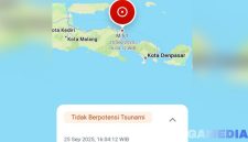 Caption: titik lokasi terjadinya gempa bumi, pada Kamis 25 September 2025, (sumber foto: BMKG). 