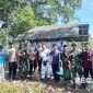 Caption: jajaran TNI-Polri saat gelar karya bhakti di Desa Gunung Rancak, (dok. regamedianews). 
