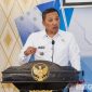 Caption: Bupati Sampang H Slamet Junaidi, sampaikan sambutan saat pembukaan kegiatan informasi dan edukasi advokasi P4GN, (sumber foto: Diskominfo Sampang). 