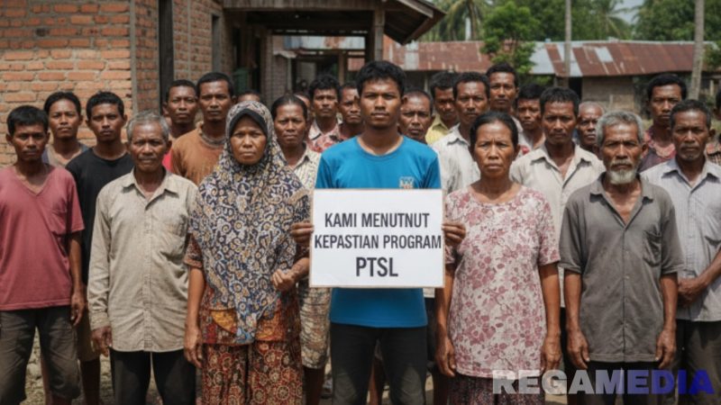 Caption: ilustrasi Gemini AI, sejumlah warga menuntut kejelasan terkait program PTSL, (dok. regamedianews). 