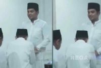 Caption: potongan cuplikan video Gus Ali Mustakim Pengasuh Pondok Pesantren Miftahul Ulum Lepelle, (dok. regamedianews). 