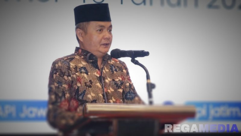 Caption: Wakil Bupati Bangkalan Fauzan Ja'far, sampaikan sambutan saat membuka bimtek e-Purchasing Katalog Versi 6.0, (dok. foto istimewa). 