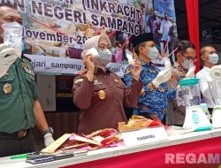 Kejari Sampang Musnahkan BB 1,4 Kg Narkotika