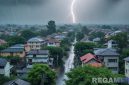 Caption: ilustrasi hujan disertai petir, (dok. regamedianews). 