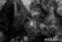 Caption: jasad korban tampak dalam kondisi hangus terbakar dan penuh luka bacok, (dok. regamedianews). 