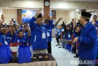 Caption: situasi mulai tegang didalam forum Musda VI PAN Pamekasan, (dok. Kurdi, Rega Media).