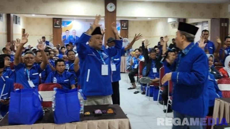 Caption: situasi mulai tegang didalam forum Musda VI PAN Pamekasan, (dok. Kurdi, Rega Media).