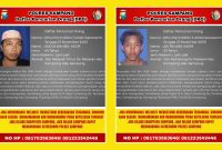 Caption: pamflet DPO dua tersangka kasus penganiayaan terhadap petugas SPBU Camplong, (sumber foto: Humas Polres Sampang).