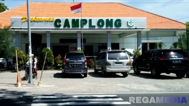 Caption: Puskesmas Camplong, Jl. Tambaan Kecamatan Camplong Kabupaten Sampang, (dok. Harry, Rega Media). 