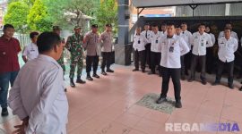 Caption: Petugas Rutan Kelas IIB Sampang saat gelar apel siaga pengamanan Nataru 2026 bersama TNI dan Polri, (dok. foto istimewa). 