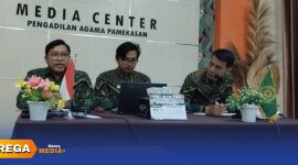 Caption: konferensi pers, Pengadilan Agama Pamekasan ungkap kasus angka perceraian selama tahun 2025, (dok. Kurdi Rega Media). 