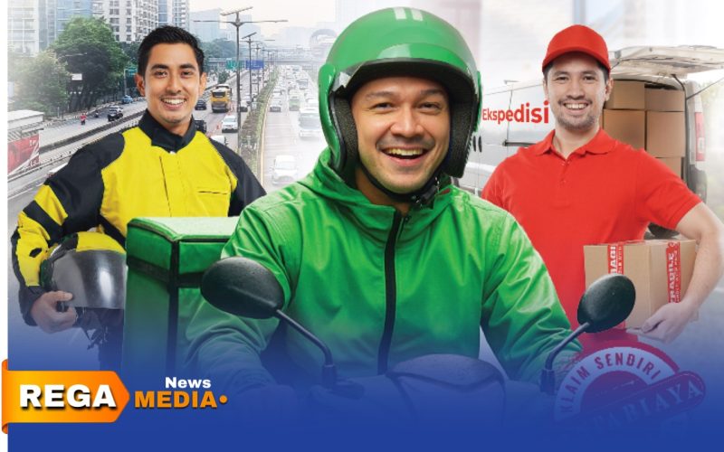 Caption: ilustrasi pekerja transportasi bukan penerima upah di sektor transportasi, (sumber foto: BPJS Ketenagakerjaan). 