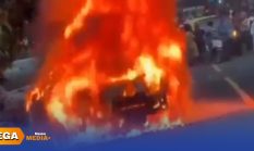 Mobil BMW Ludes Terbakar di Ketapang Sampang