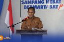 Caption: Camat Pangarengan Nur Holis, sampaikan laporannya dalam Musrenbang RKPD Sampang Tahun 2027, (dok. foto istimewa). 