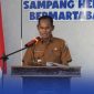Caption: Camat Pangarengan Nur Holis, sampaikan laporannya dalam Musrenbang RKPD Sampang Tahun 2027, (dok. foto istimewa). 