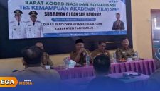 Caption: Disdikbud Pamekasan saat rapat koordinasi dan sosialisasi Tes Kemampuan Akademik (TKA) tingkat SMP, (sumber foto. laman resmi Pemkab Pamekasan). 