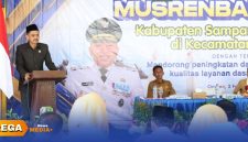 Caption: Moh. Amin Rais anggota DPRD Sampang, menyampaikan sambutannya dalam Musrenbang RKPD Kabupaten Sampang tahun 2027 di Kecamatan Omben, (dok. foto istimewa). 