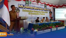 Caption: Camat Omben Didik Adi Pribadi, sampaikan sambutannya dalam Musrenbang RKPD Kabupaten Sampang Tahun 2027, (dok. Harry Rega Media).