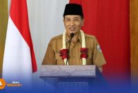 Caption: Sekretaris Daerah Sampang H.Yuliadi Setiyawan, sampaikan sambutan dalam Musrenbang RKPD Sampang Tahun 2027 di Kecamatan Omben, (dok. foto istimewa). 