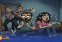 Caption: ilustrasi pasangan suami istri di Kabupaten Bangkalan digerebek polisi saat asyik pesta sabu-sabu didalam kamar rumahnya, (dok. Redaksi Rega Media). 