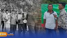 Caption: pihak tergugat melalui kuasa hukumnya melayangkan protes, ditengah eksekusi pengosongan lahan di Dusun Tengah Laok, Desa Bunten Barat, (dok. Syafin Rega Media). 